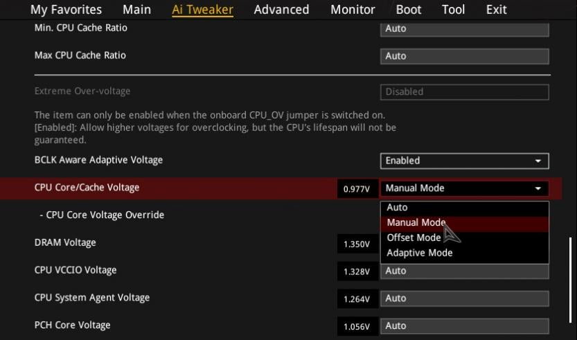 cpu voltage