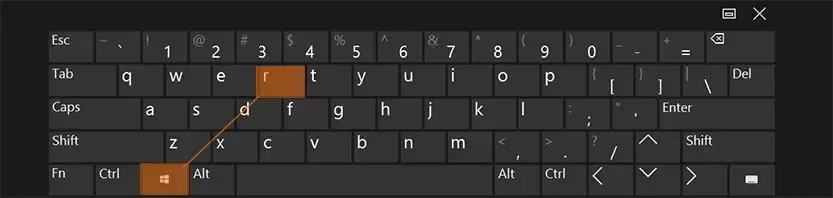 combinazione tasti WIN R windows 10