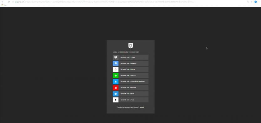 epic games creazione account