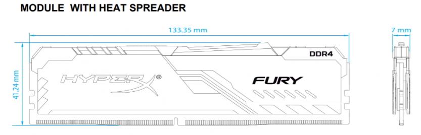 hyperx fury ddr4 rgb 32 gb 3200 mhz dimensioni