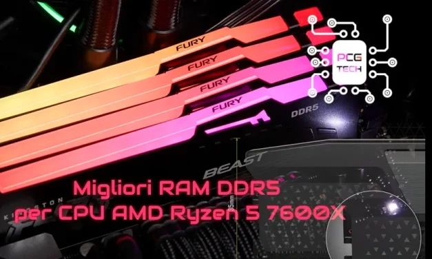 Migliori RAM DDR5 per CPU AMD Ryzen 5 7600X