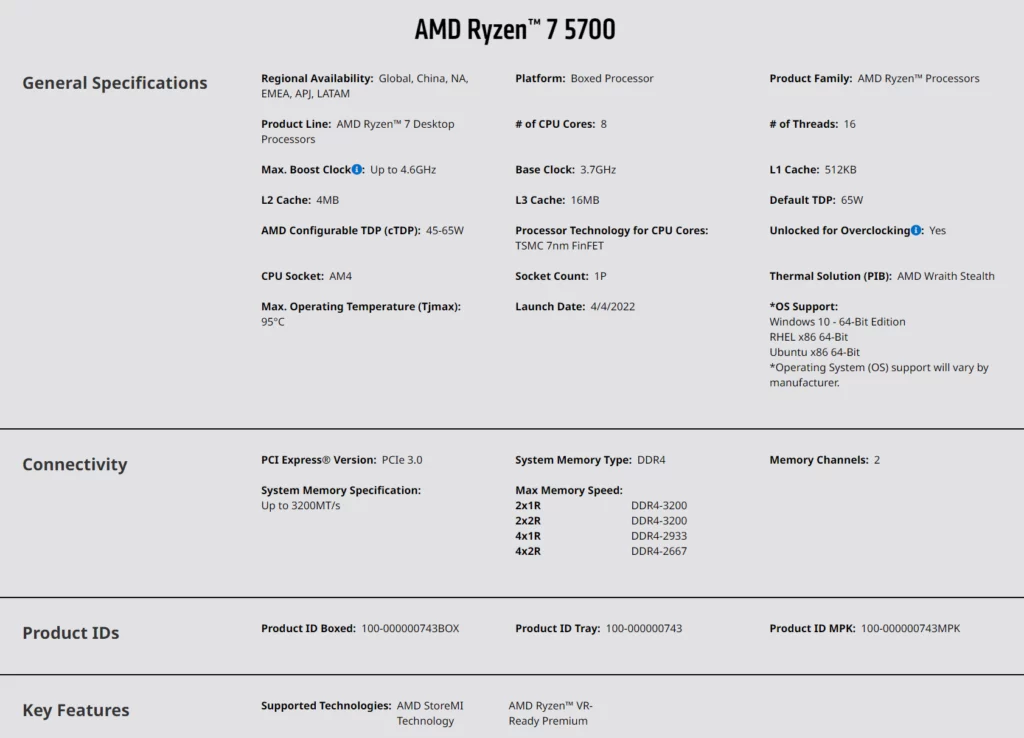 amd ryzen 7 5700