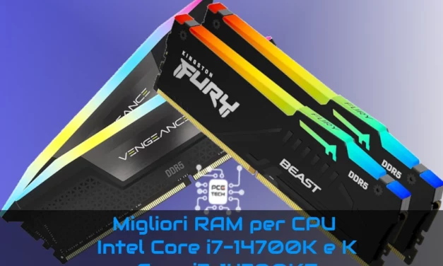 Migliori RAM per CPU Intel Core i7-14700K e KF