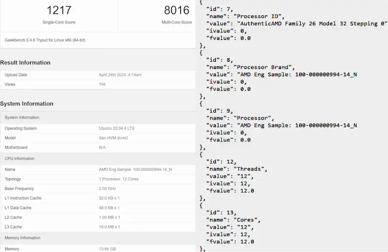 amd ryzen 9050 geekbench leak