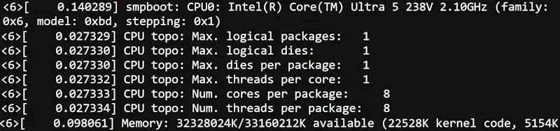 Specifiche Intel Core Ultra 5 238V