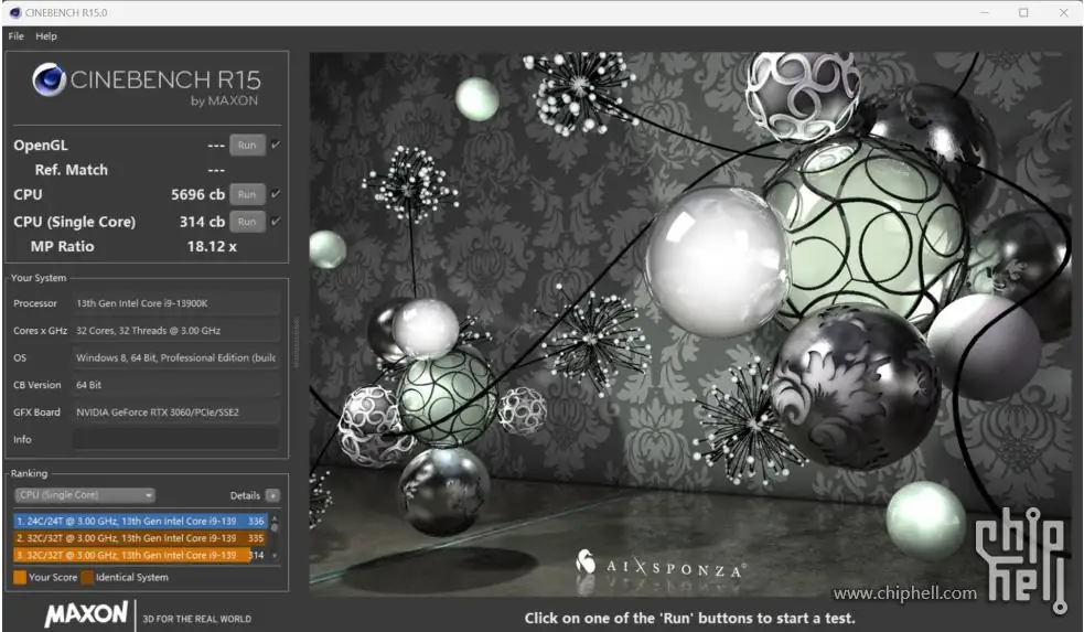 valori cinebench r15 intel i9 13900k patch 0x12b