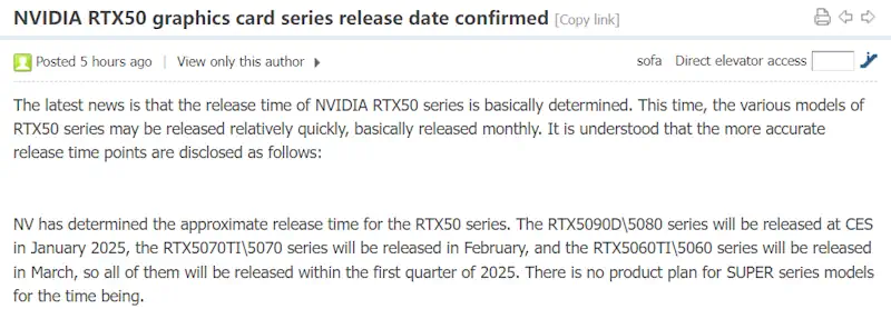 release date news delle nvidia 5000