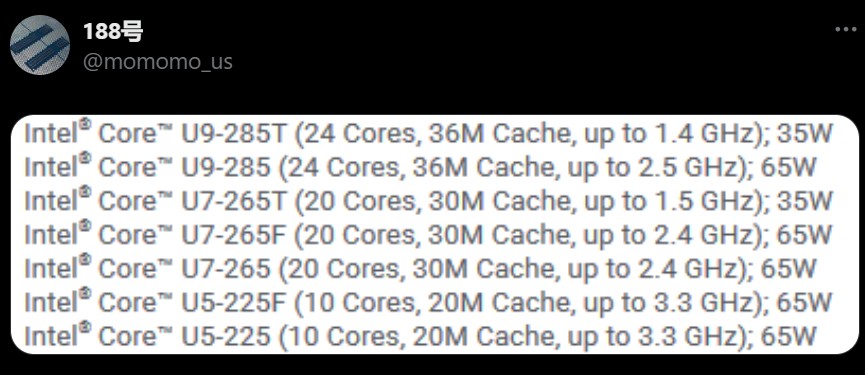 intel arrow lake cpu