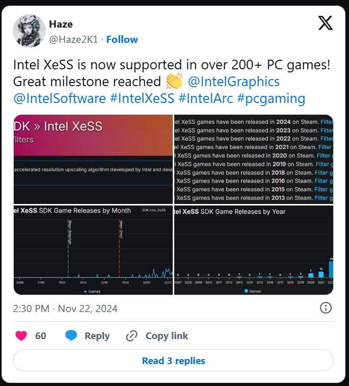 intel xess upscaling gaming